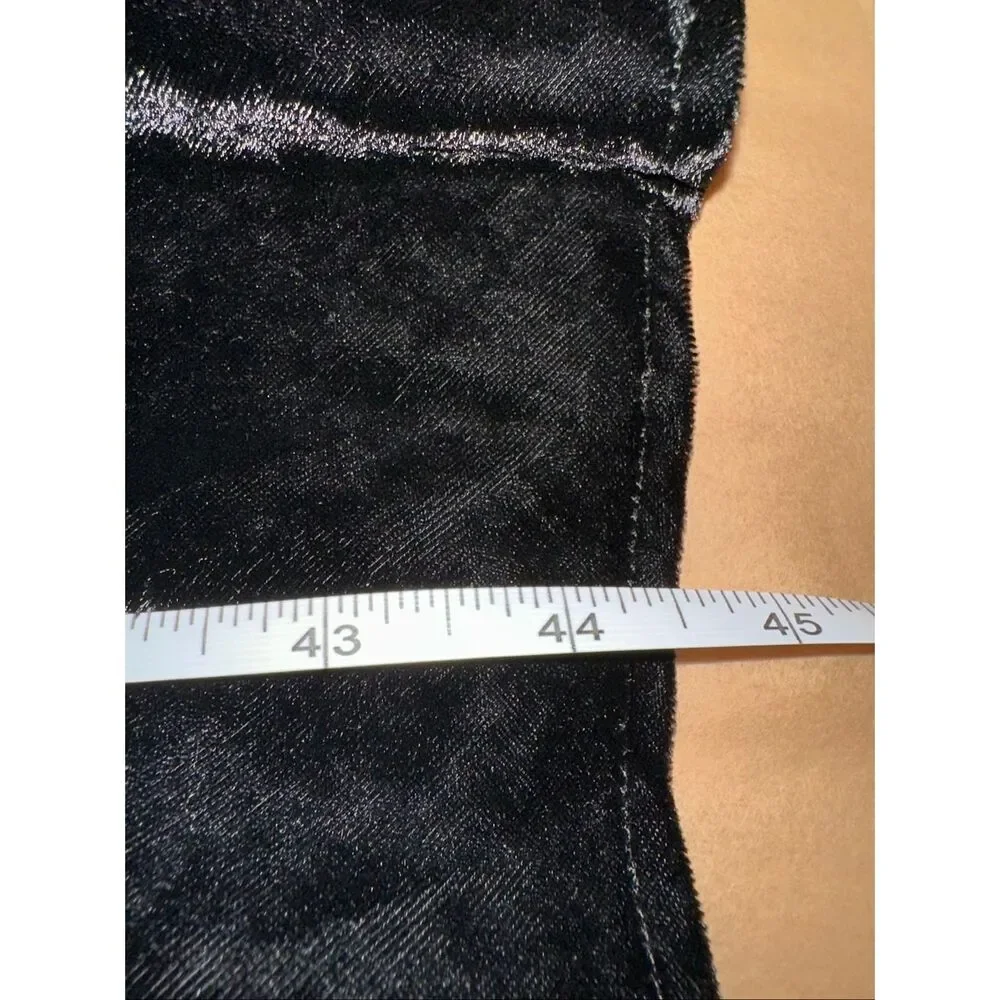 FARM Rio Size L Richelieu Velvet Slip Dress Black Embellished Midi Open Back - Picture 13 of 13